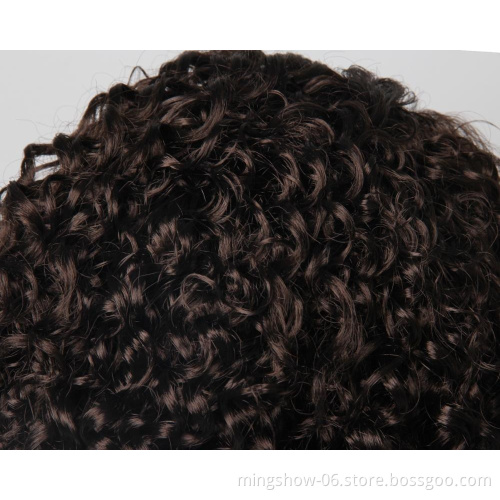 Cheap synthetic lace frontal wig, best quality deep wave curly synthetic wig